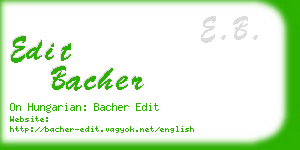 edit bacher business card